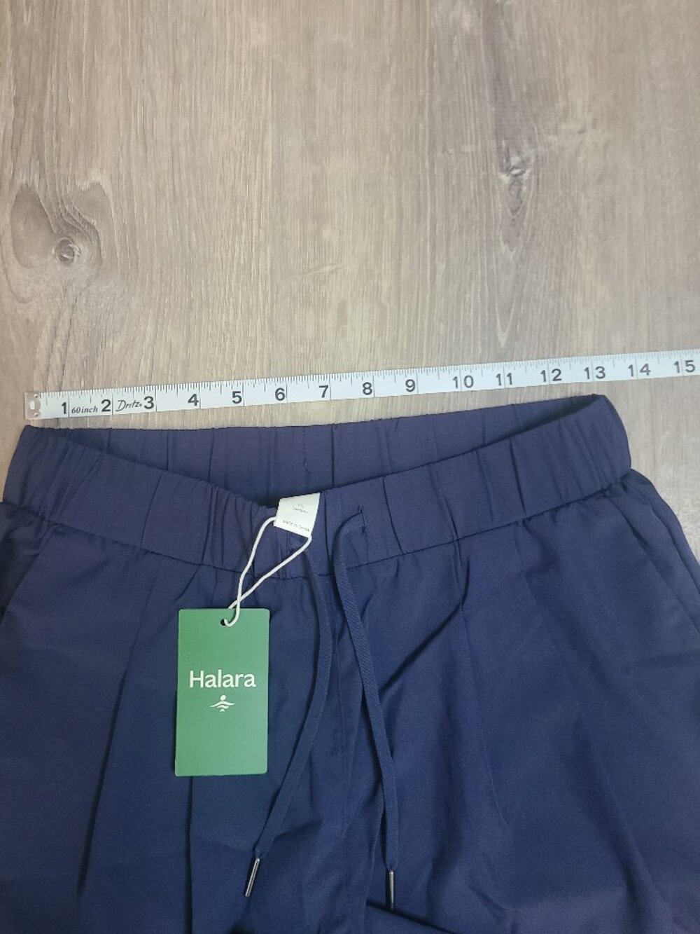 Halara Pleated Drawstring Yoga Shorts 3" Inseam Navy Night Blue NWT Sz Small - Picture 7 of 7